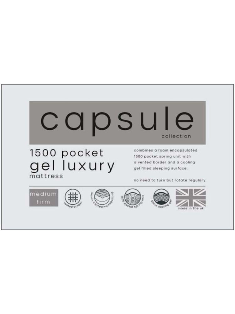 Julian Bowen Capsule Gel Luxury 1500 Pocket Sprung Cooling Layer Medium-Firm Mattress - Image 8 of 8