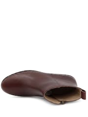 Jones Bootmaker Red Memento Leather Wedge Heel Ankle Boots - Image 5 of 6