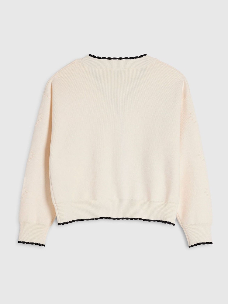 River Island 3D Cardigan à carreaux et nœud - Image 2 de 4 River Island 3D Cardigan à carreaux et nœud - Image 2 de 4