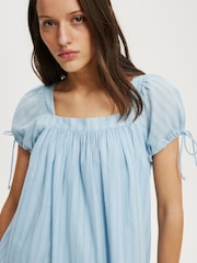 Cotton On Blue Eliza Babydoll Tunic Top - Image 4 of 4