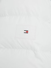Tommy Hilfiger White Girls Essential Down Faux Fur Hood Jacket - Image 6 of 6