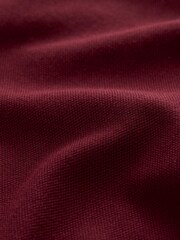 Red Burgundy Slim Fit Short Sleeve Pique Polo Shirt - Image 8 of 8