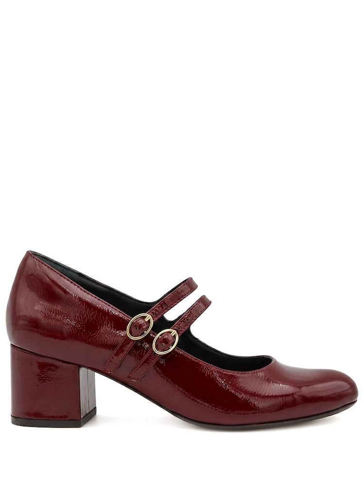 Jones Bootmaker Red Regular Fit Xanthi Heeled Mary Janes - Image 2 of 6 Jones Bootmaker Red Regular Fit Xanthi Heeled Mary Janes - Image 2 of 6