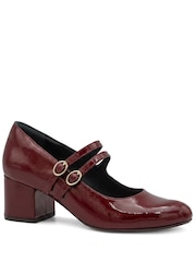 Jones Bootmaker Red Regular Fit Xanthi Heeled Mary Janes - Image 3 of 6