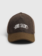 River Island Green Herringbone Cap - Image 1 of 3