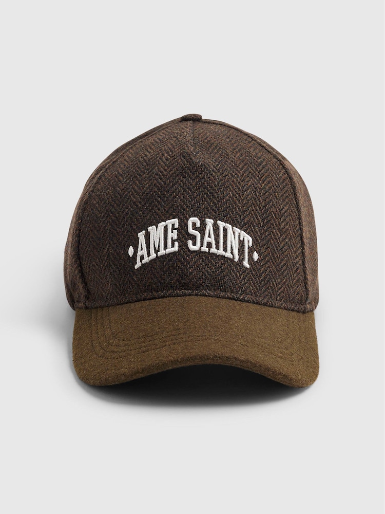 River Island Green Herringbone Cap - Image 1 of 3