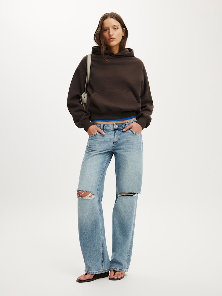 Cotton On Brown Boxy Fleece Hoodie - Image 2 of 4 Cotton On Brown Boxy Fleece Hoodie - Image 2 of 4