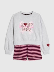 River Island Grey Cosy Era Sweat Pyjamas Set - Image 3 of 5