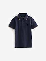 Blue Navy Short Sleeve Polo Shirt (3-16yrs) - Image 1 of 1