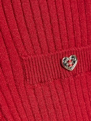 River Island Red Faux Fur Collar Cardigan & Leggings Set - Image 5 of 5