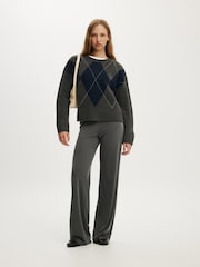 Cotton On Black/Grey Luxe Crew Jumper - Image 2 of 4