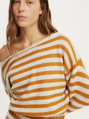 Cotton On Yellow Softest Luxe Off Shoulder Knitwear Jumper - Image 4 of 4