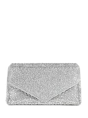 Jones Bootmaker Silver Vertigo Touch Fasten Embellished Clutch Bag - Image 2 of 4