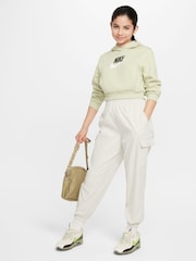 Hellgrün - Nike Club Cropped-Kapuzensweatshirt aus Fleece - Bild 3 von 6