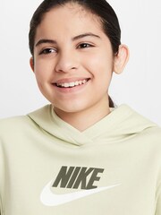 Hellgrün - Nike Club Cropped-Kapuzensweatshirt aus Fleece - Bild 4 von 6