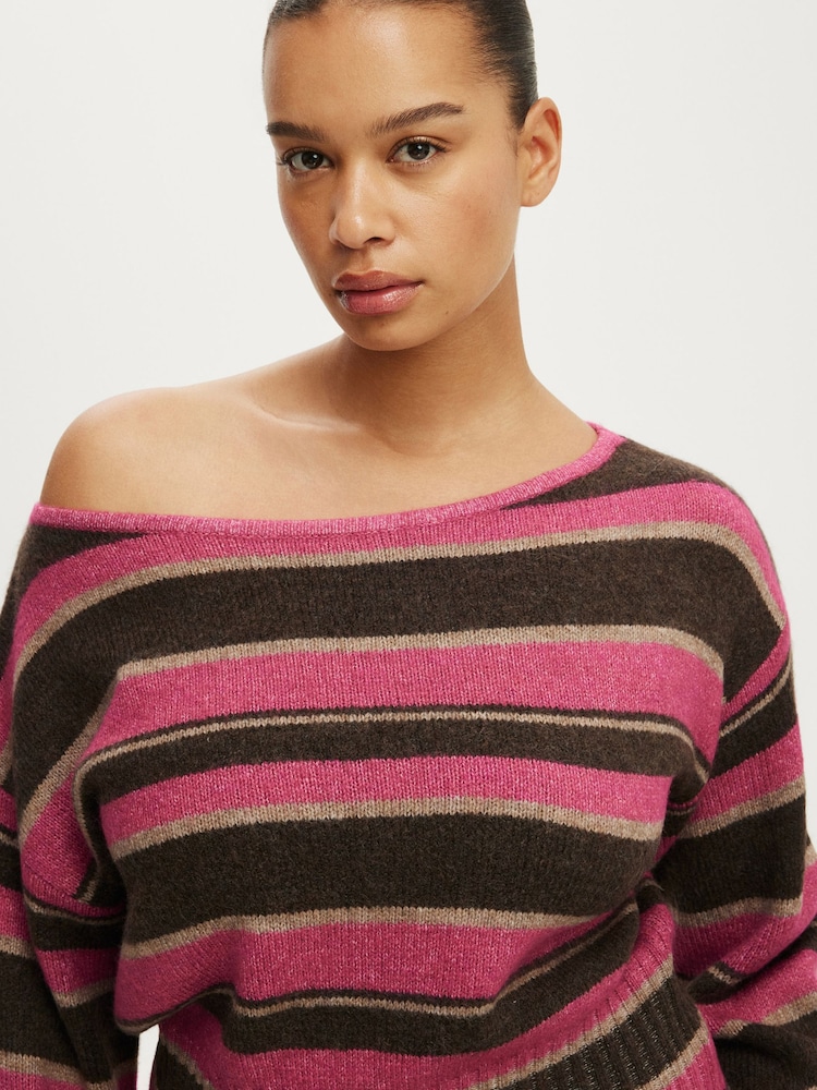Cotton On Purple Softest Luxe Off Shoulder Knitwear Jumper - Image 4 of 4 Cotton On Purple Softest Luxe Off Shoulder Knitwear Jumper - Image 4 of 4