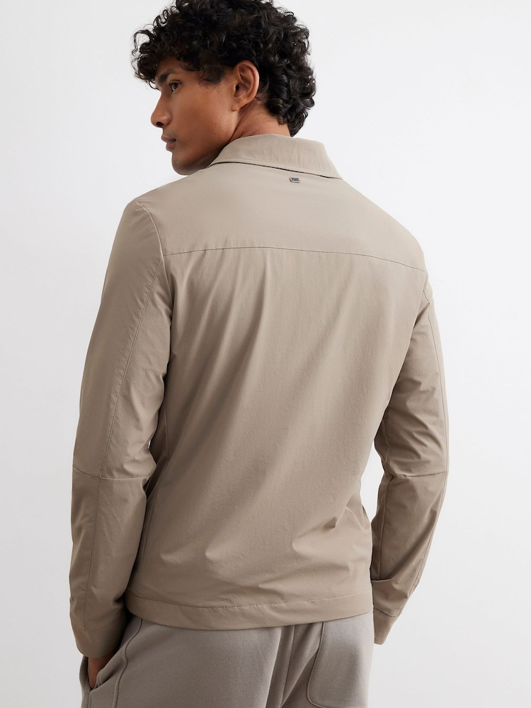 River Island Natural Muscle Fit Shacket - Image 2 of 4