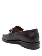 Jones Bootmaker Red Quavon Leather Tasselled Loafers - Image 4 of 6