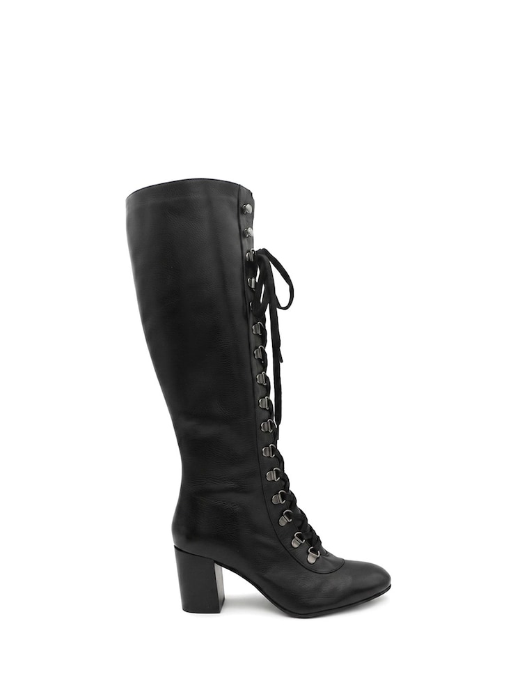Jones Bootmaker Black Lianalong Leather Calf Length Boots - Image 2 of 6 Jones Bootmaker Black Lianalong Leather Calf Length Boots - Image 2 of 6
