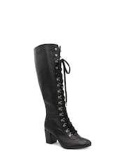 Jones Bootmaker Black Lianalong Leather Calf Length Boots - Image 3 of 6