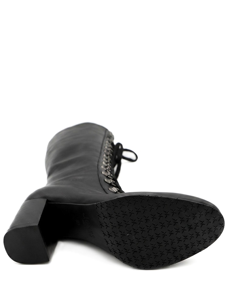 Jones Bootmaker Black Lianalong Leather Calf Length Boots - Image 6 of 6 Jones Bootmaker Black Lianalong Leather Calf Length Boots - Image 6 of 6
