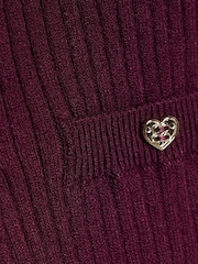 River Island Purple Faux Fur Collar Cardigan & Leggings Set - Image 5 of 5