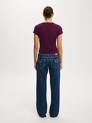 Cotton On Navy Blue Low Rise Straight Jeans - Image 2 of 6