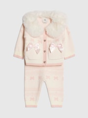River Island Cream Fairisle Cardigan & Leggings Set - Image 3 of 5