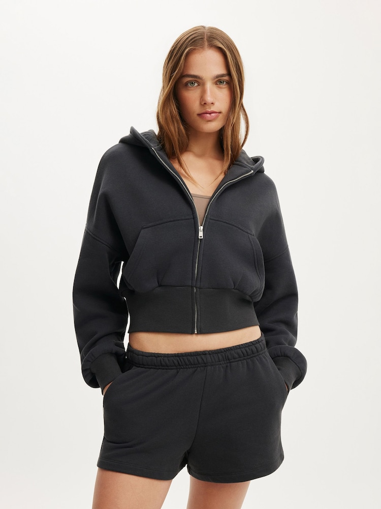 Cotton On Dark Grey Oversized Zip Through Hoodie - Image 2 of 8 Cotton On Dark Grey Oversized Zip Through Hoodie - Image 2 of 8
