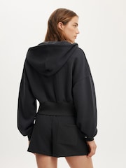 Cotton On Dark Grey Oversized Zip Through Hoodie - Image 3 of 8
