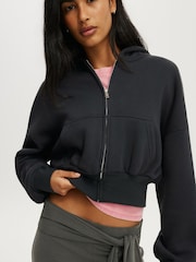 Cotton On Dark Grey Oversized Zip Through Hoodie - Image 7 of 8