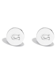COACH Signature Coin Stud Earrings - Image 1 of 2