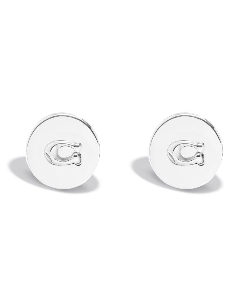 COACH Signature Coin Stud Earrings - Image 1 of 2