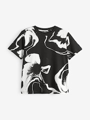 Monochrom - Kurzärmeliges T-Shirt mit Rundhalsausschnitt aus 100 % Baumwolle - Bild 5 von 6