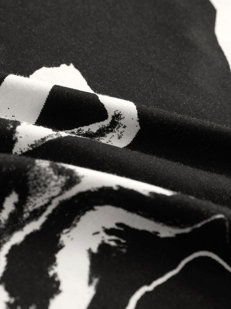 Monochrom - Kurzärmeliges T-Shirt mit Rundhalsausschnitt aus 100 % Baumwolle - Bild 6 von 6