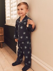 Blue Star Button Down Pyjamas (9mths-8yrs) - Image 1 of 7