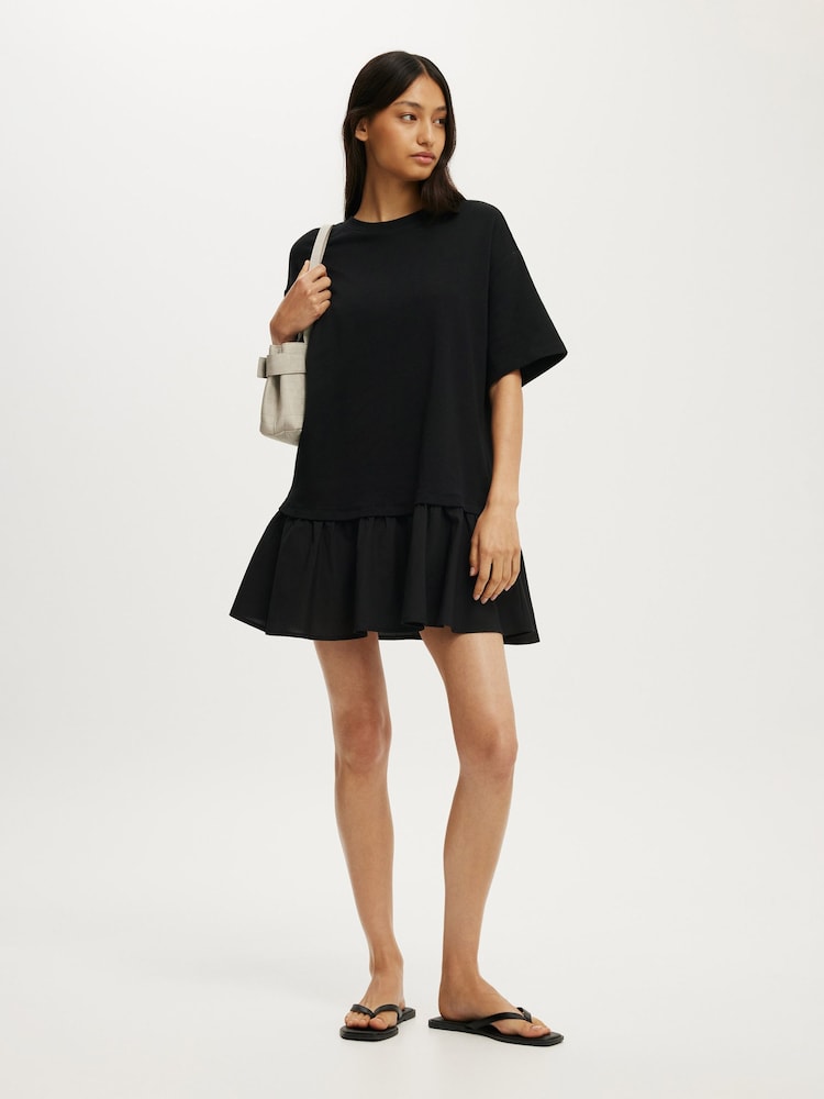 Cotton On Black Tilly Layered T-Shirt Dress - Image 2 of 4