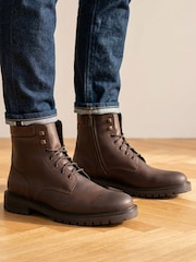 Jones Bootmaker Brown Dalmazio Leather Lace Up Boots - Image 1 of 6