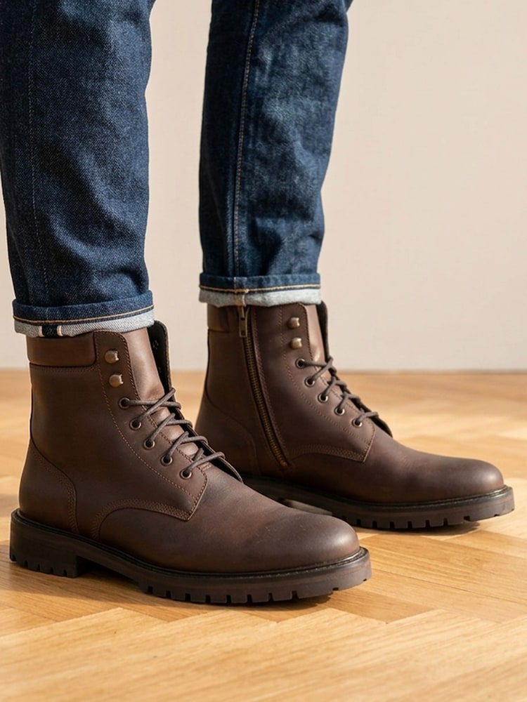 Jones Bootmaker Brown Dalmazio Leather Lace Up Boots - Image 1 of 6 Jones Bootmaker Brown Dalmazio Leather Lace Up Boots - Image 1 of 6