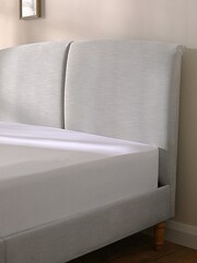 Soft Texture Light Grey Hove Upholstered Bed Frame - Image 4 of 8