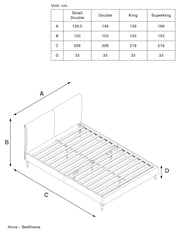 Soft Texture Light Grey Hove Upholstered Bed Frame - Image 8 of 8
