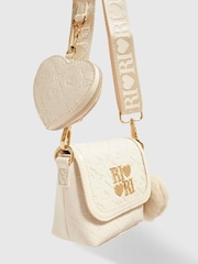 River Island Cream Monogram Kendal Cross-Body Bag - Image 4 of 5