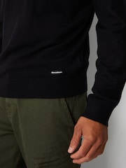 Threadbare Black Funnel Quarter Zip Knitted Jumper - Image 4 of 4