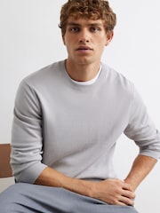 River Island Grey Essential Slim Fit Crew Neck Jumpers 2 Pack - Image 3 of 8