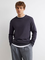River Island Grey Essential Slim Fit Crew Neck Jumpers 2 Pack - Image 4 of 8