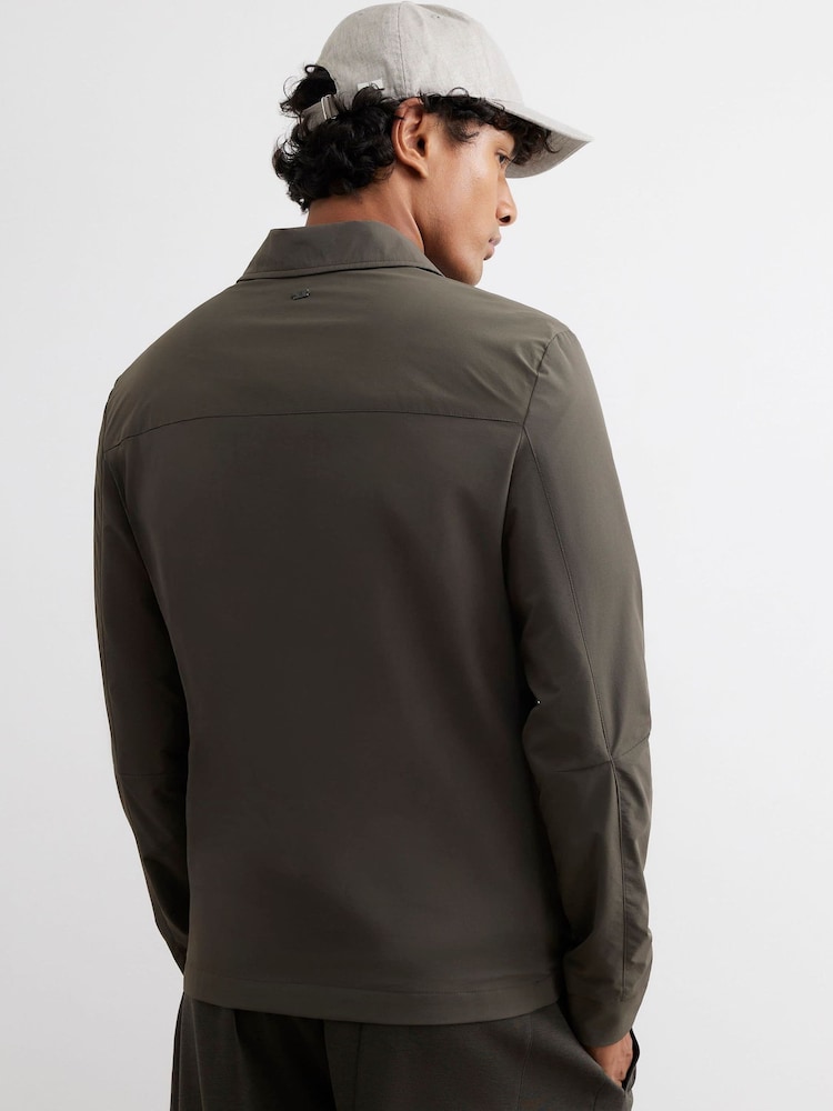 River Island Green Muscle Fit Shacket - Image 2 of 4