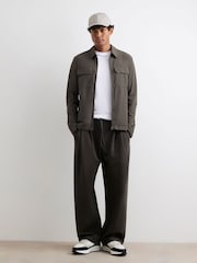 River Island Green Muscle Fit Shacket - Image 3 of 4