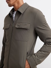River Island Green Muscle Fit Shacket - Image 4 of 4