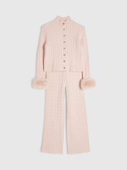 River Island Ζακέτα με μανικετόκοψη γούνας & Παντελόνια Σετ - Εικόνα 3 από 5