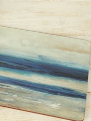 Set of 6 Blue Abstract Placemats - Image 2 of 3